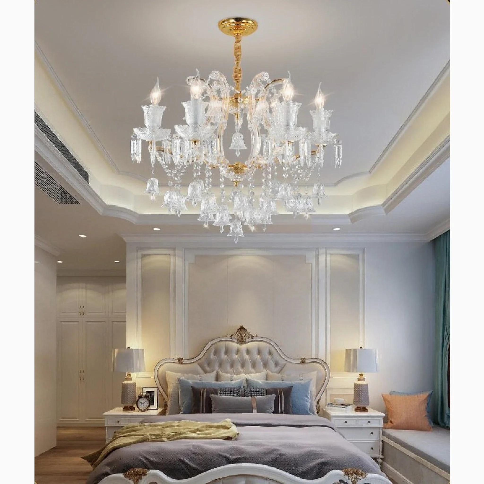 Villars-sur-Glane | European-style Wind Chime Luxury Crystal Candle Chandelier