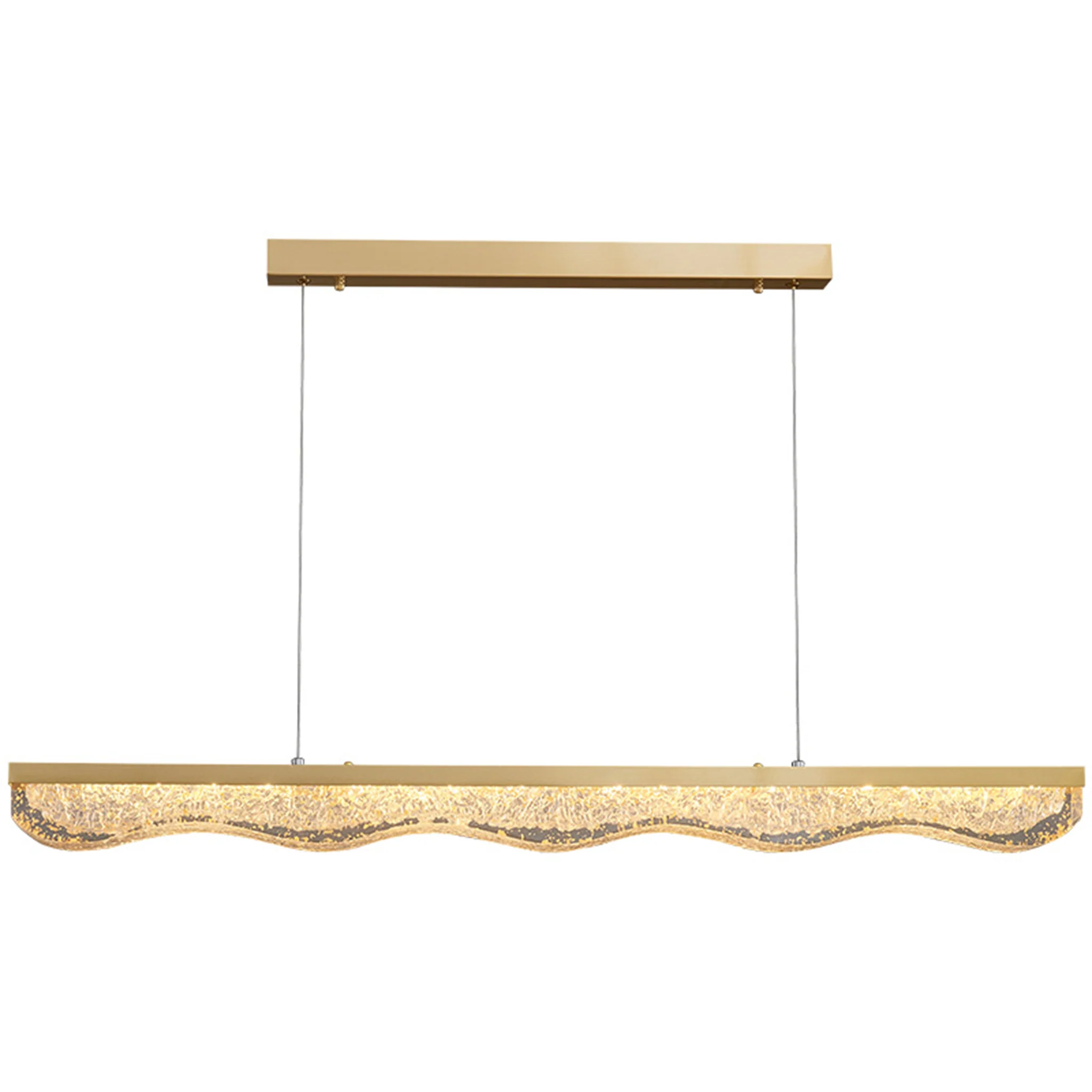 Riehen | Elegant Minimalistic Rectangle Gold Chandelier