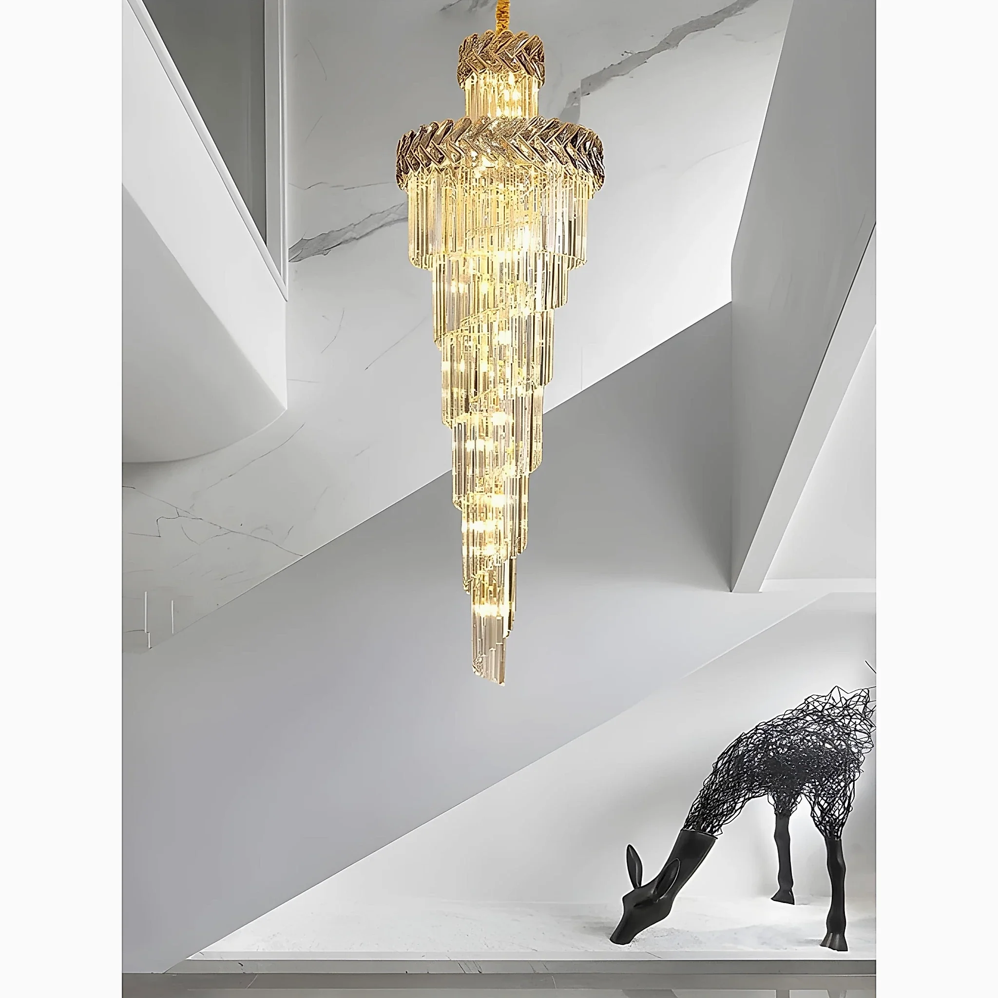 Crystal Cascade Chandelier 39.4