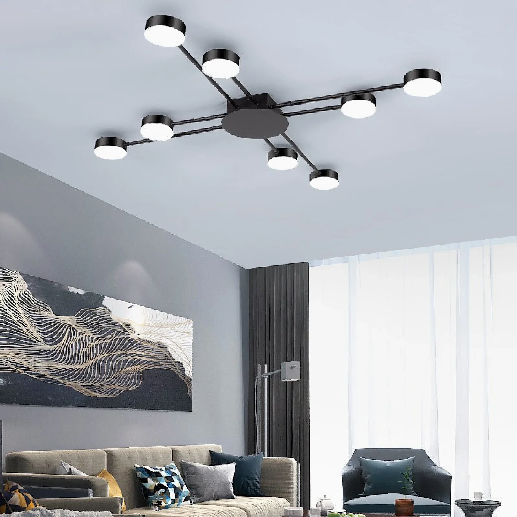 Carouge | Cruciform LED Ceiling Chandelier