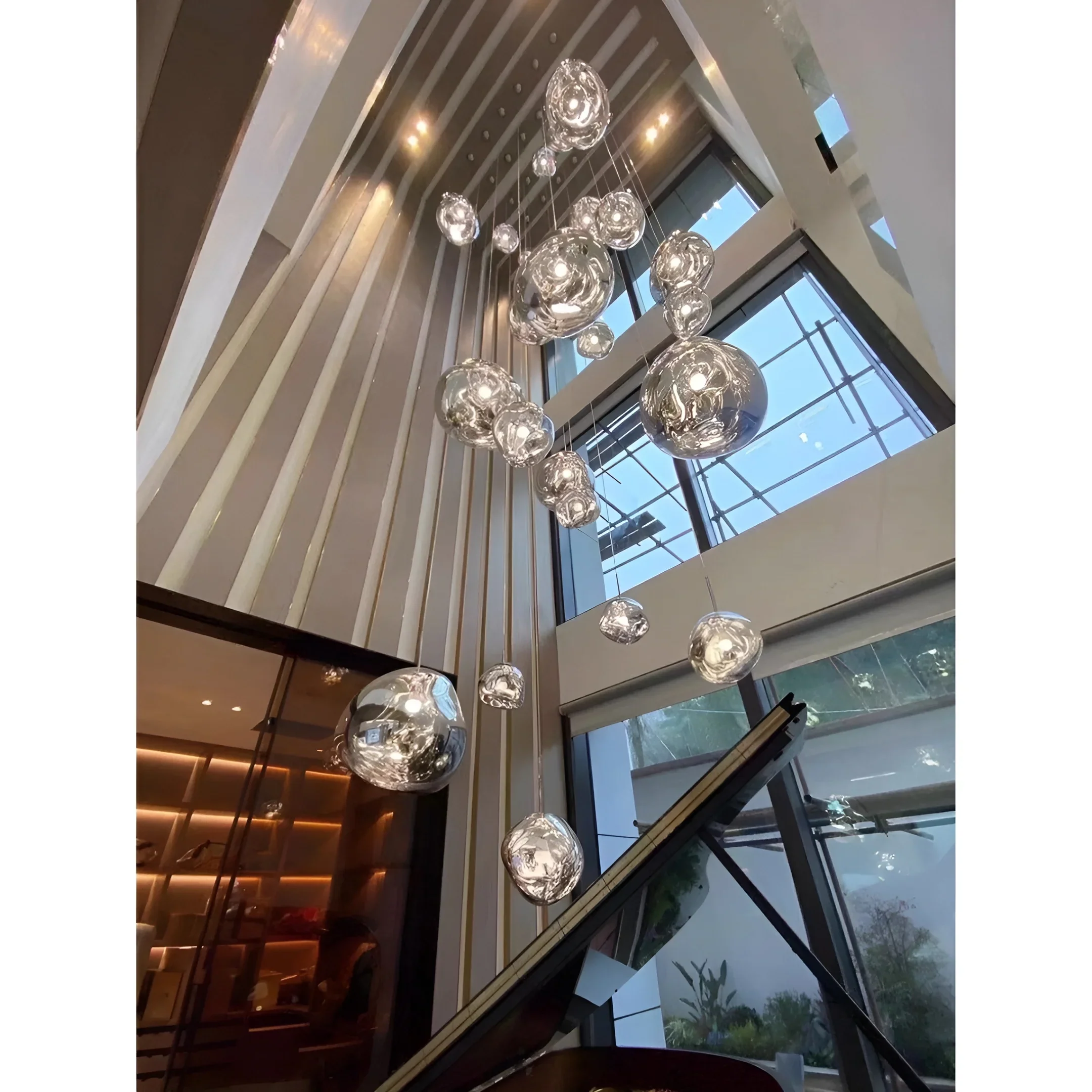 Modern LED Bubble Staircase Chandelier
