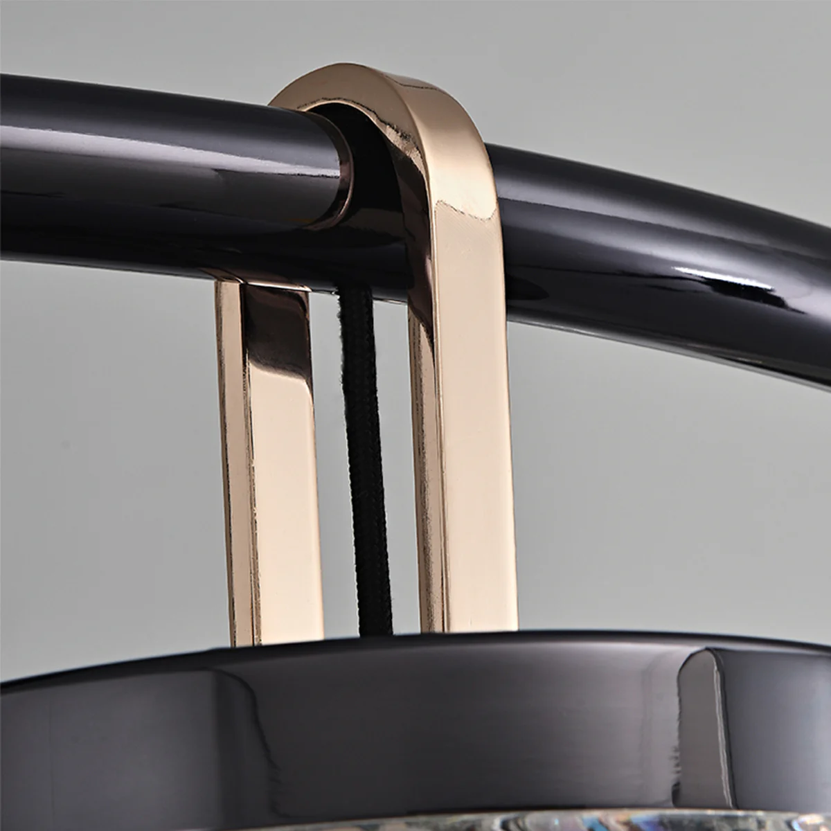 Pearl Black and Champagne Gold Illumination Pendant Fixture