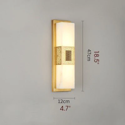 Creative Marble Wall Lamp in Chinese Style for Bedroom, Living Room