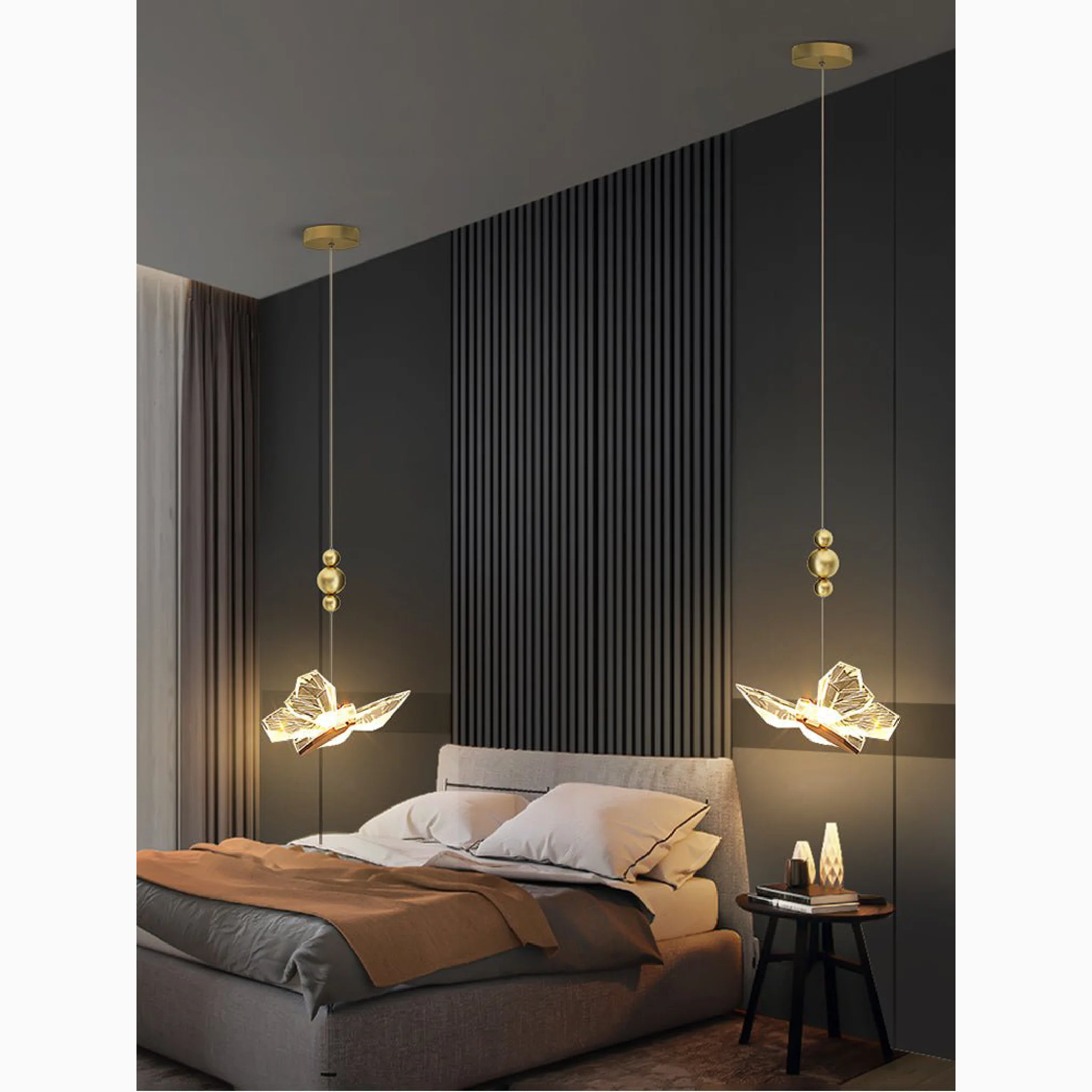 Aeschiried | Gold Lighting in the Shape of Butterfly for Bedroom