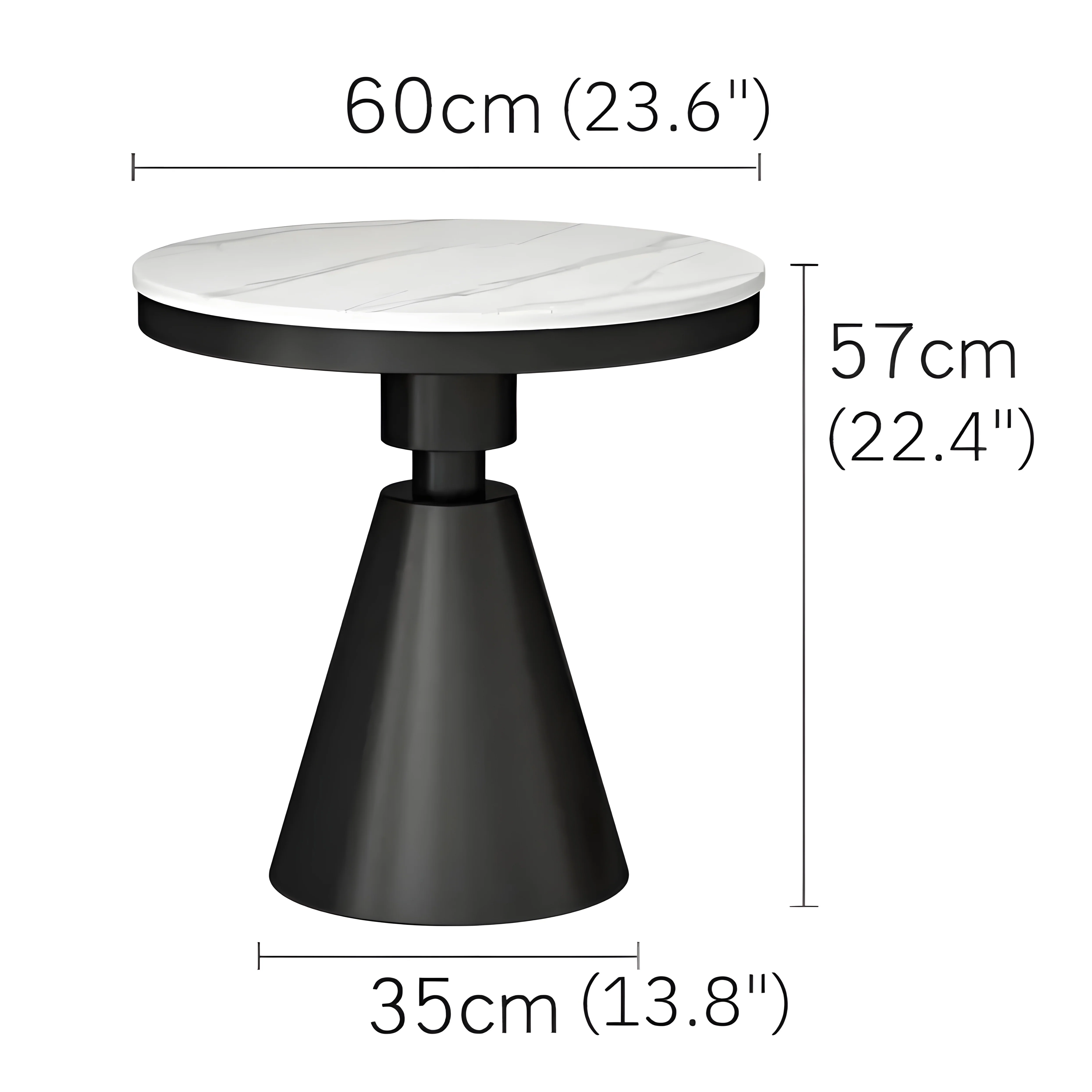 Gold/White/Black Round Small Modern Coffee Table For Living Room