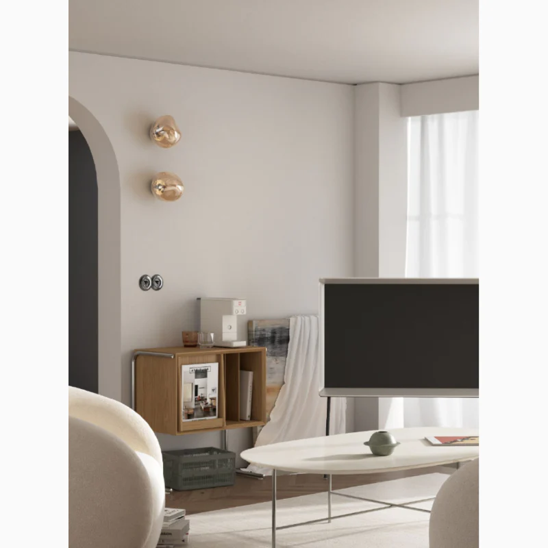 Creative Glass Wall Lamp in Ultramodern Style, Living Room, Bedroom