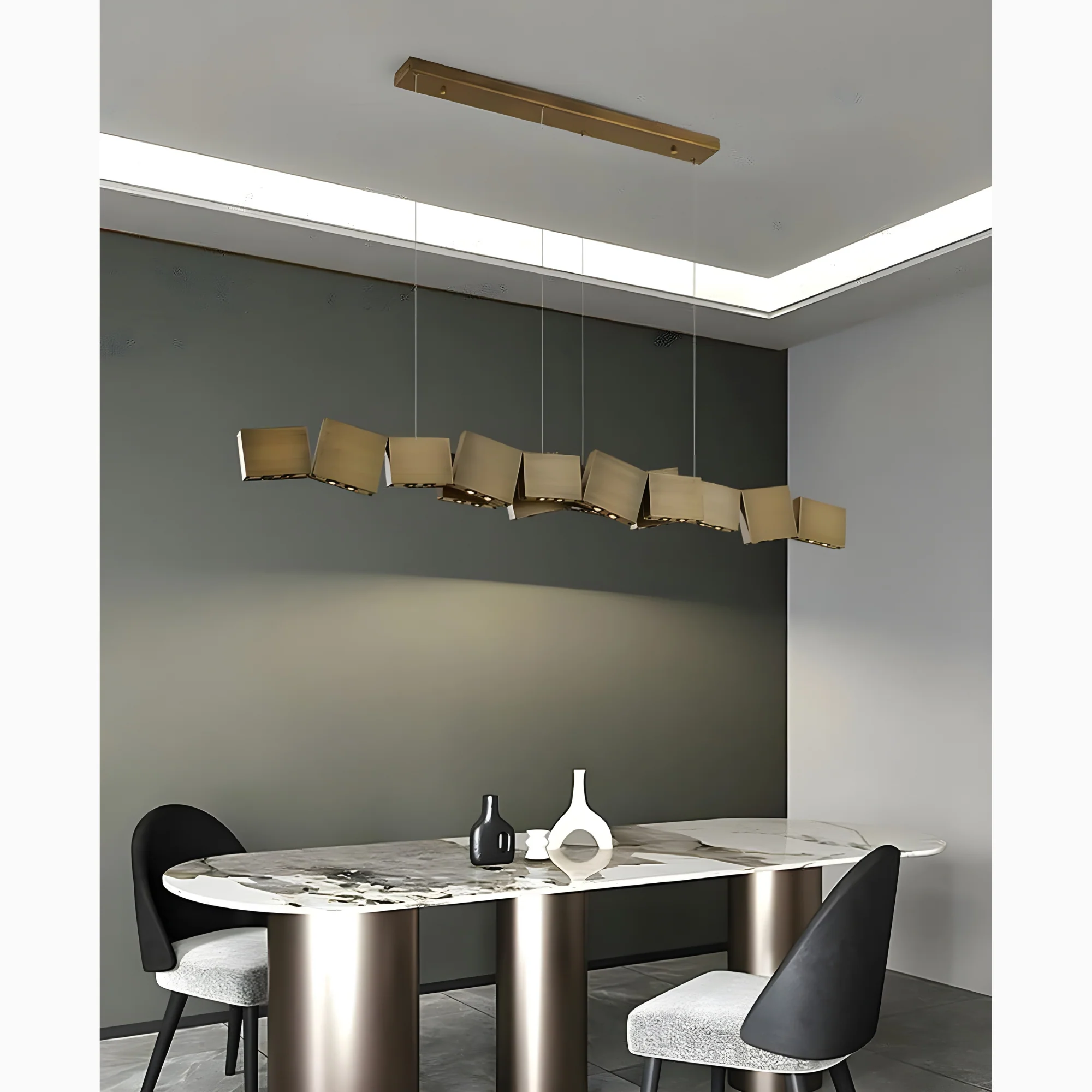 Albenga | Retro Postmodern Novelty Style Iron Box Chandelier