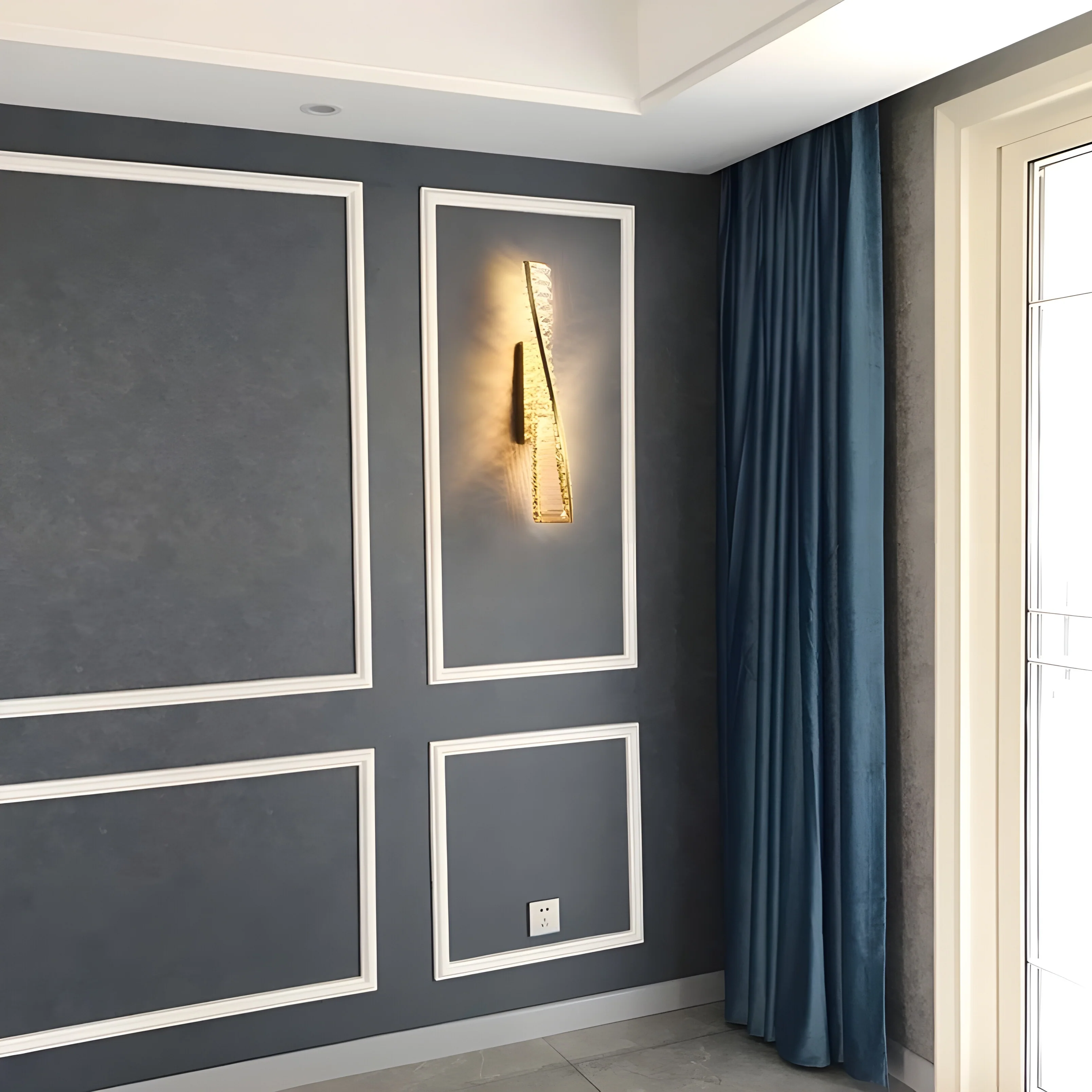 Luxury LED Crystal Wall Light in a Nordic Style for Living Room, Bedroom