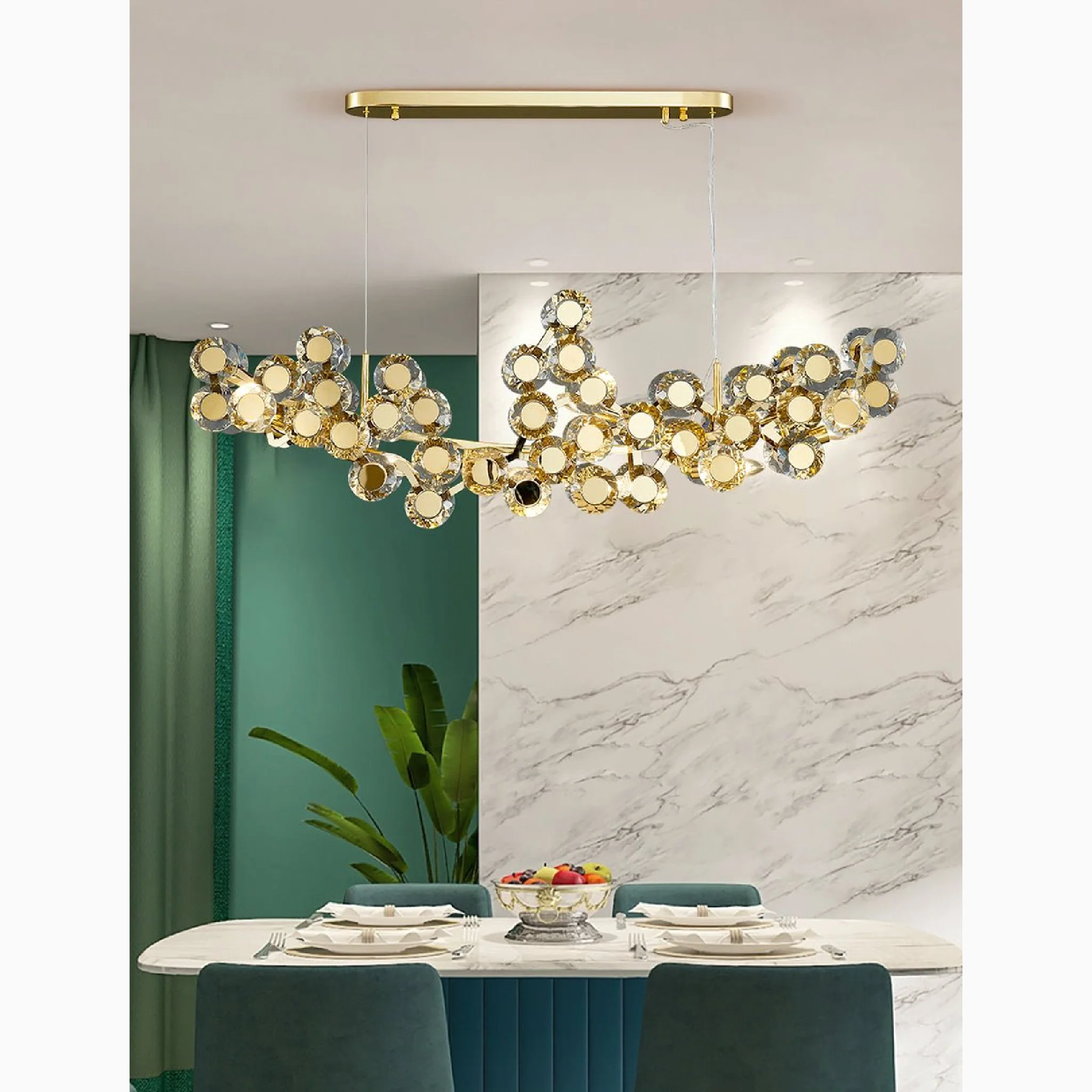 Alfano | Gold Creative Luxury Design Crystal LED Chandelier