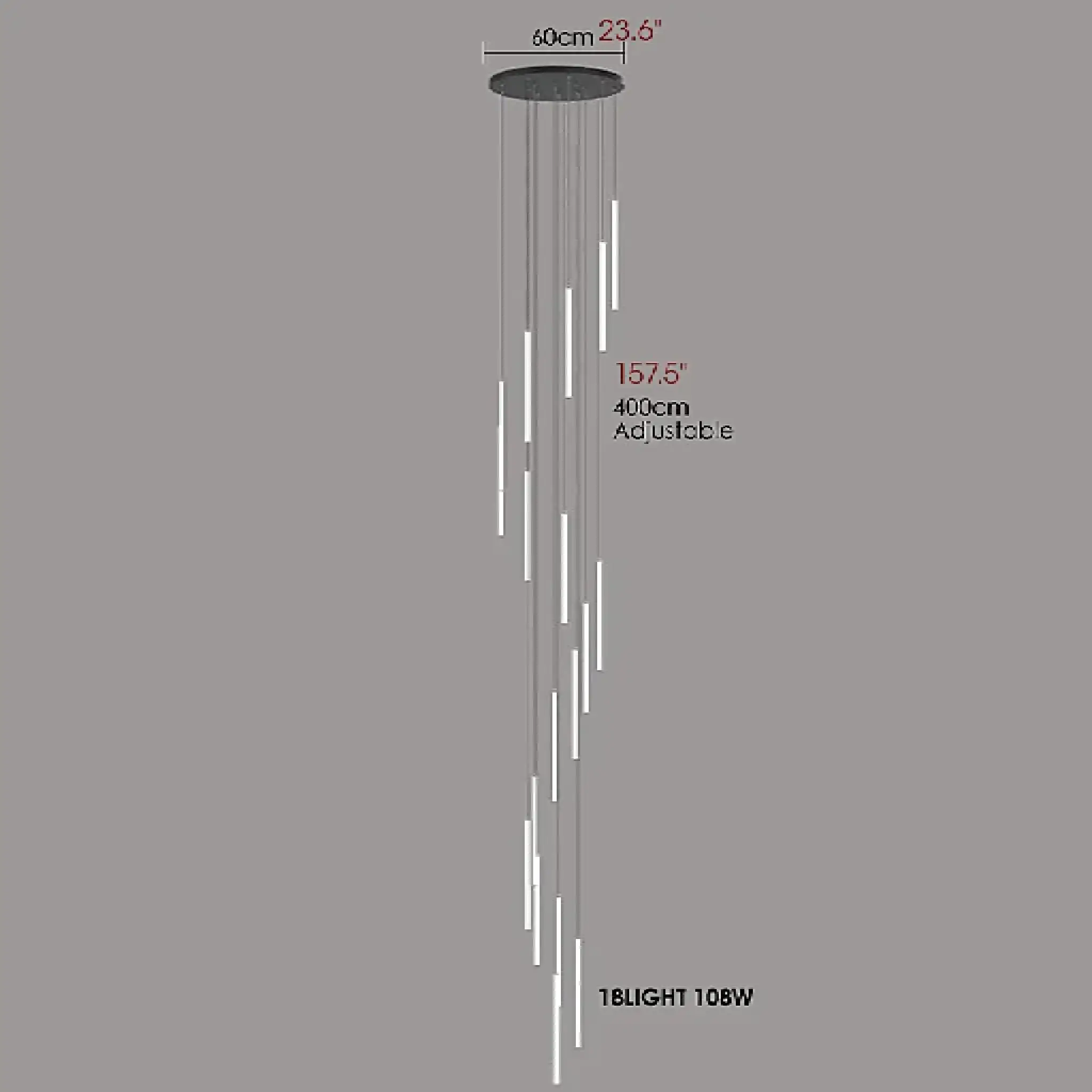 Valderoure | Vertical Spiral Staircase Pendant Lighting