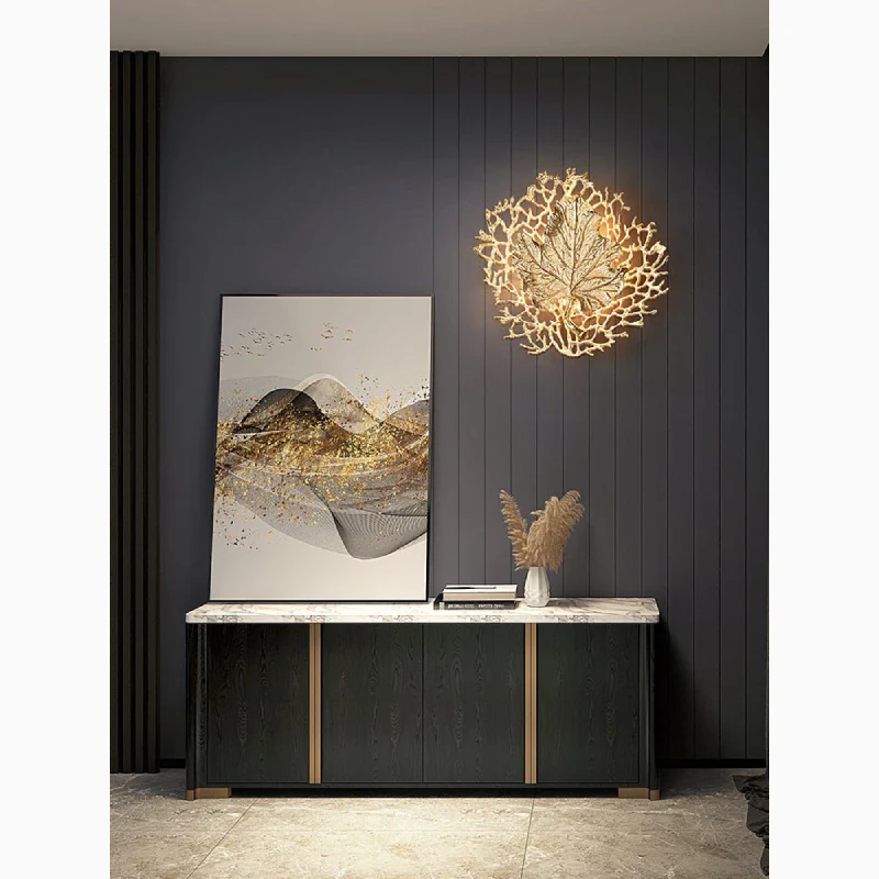 Luxury Wall Lamp in the Shape of the Leaf, Living Room, Bedroom