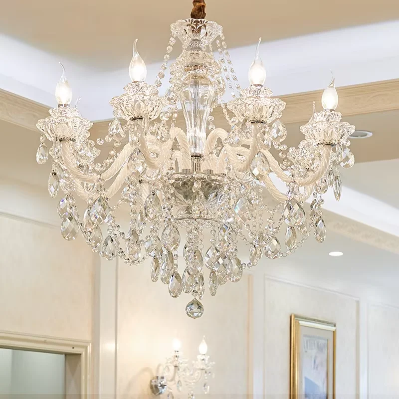 Zenevredo | European-Style Retro Crystal Candle Shape Chandelier