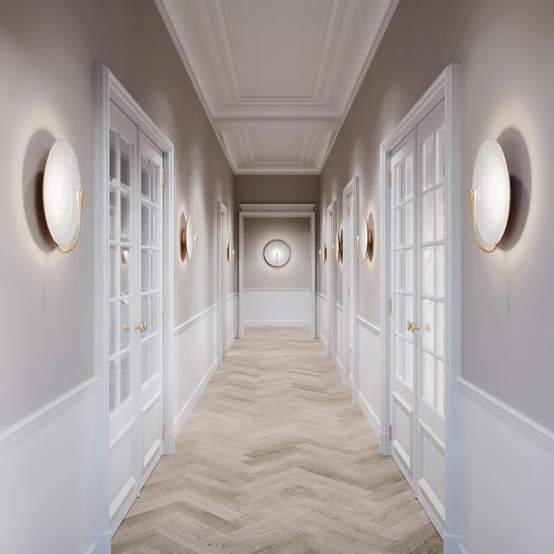 Murten | White Marble Wall Lamp in the Shape of Lens