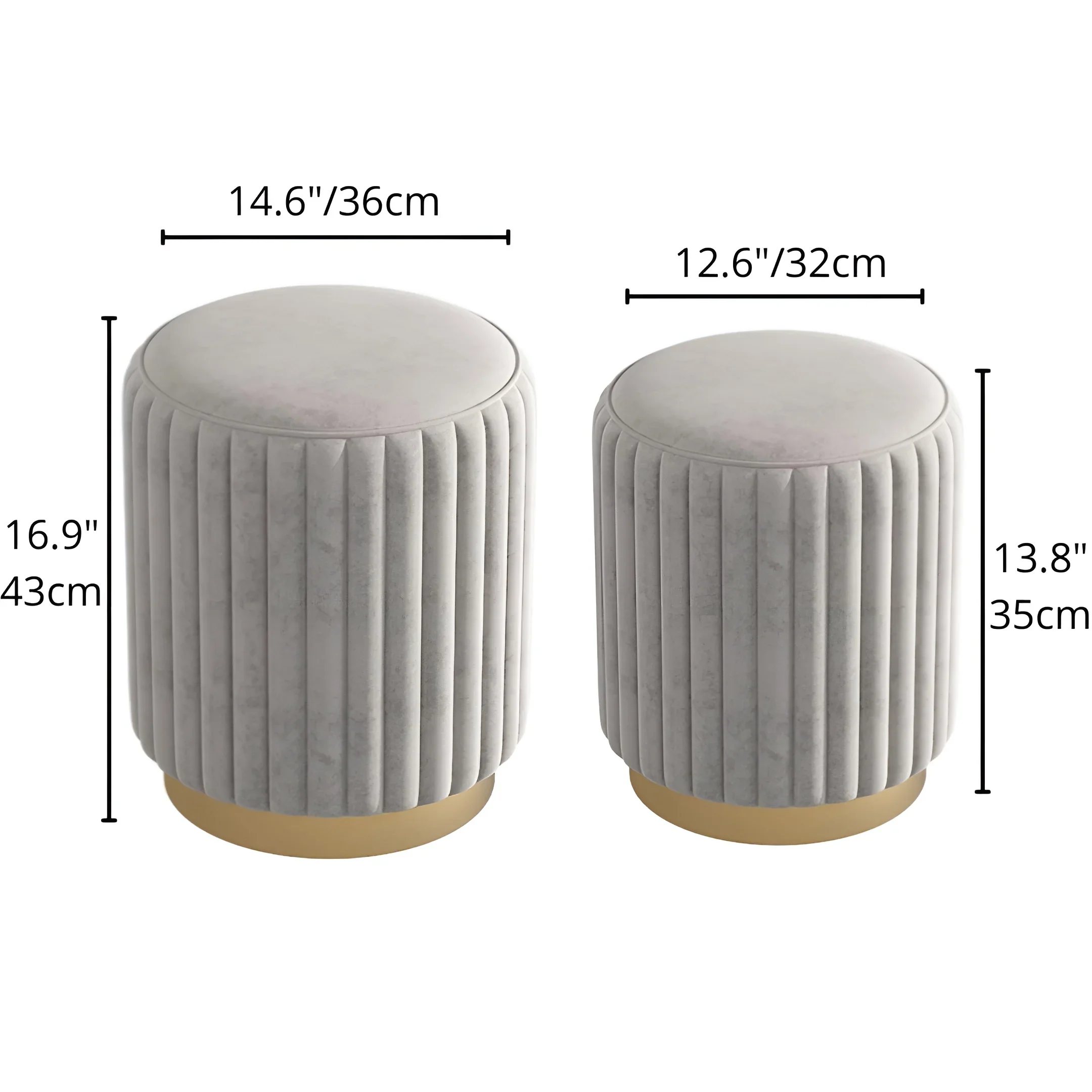 Nordic Vanity Stool �C Modern Leather & Fleece Makeup Chair