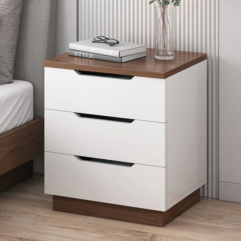 Modern Light Luxury Nightstand made of Wood For Bedroom