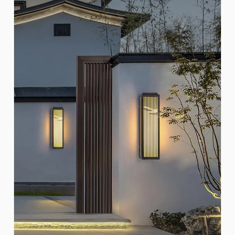 Modern Outdoor Wall Lamp in Chinese Style for Courtyard, Porch
