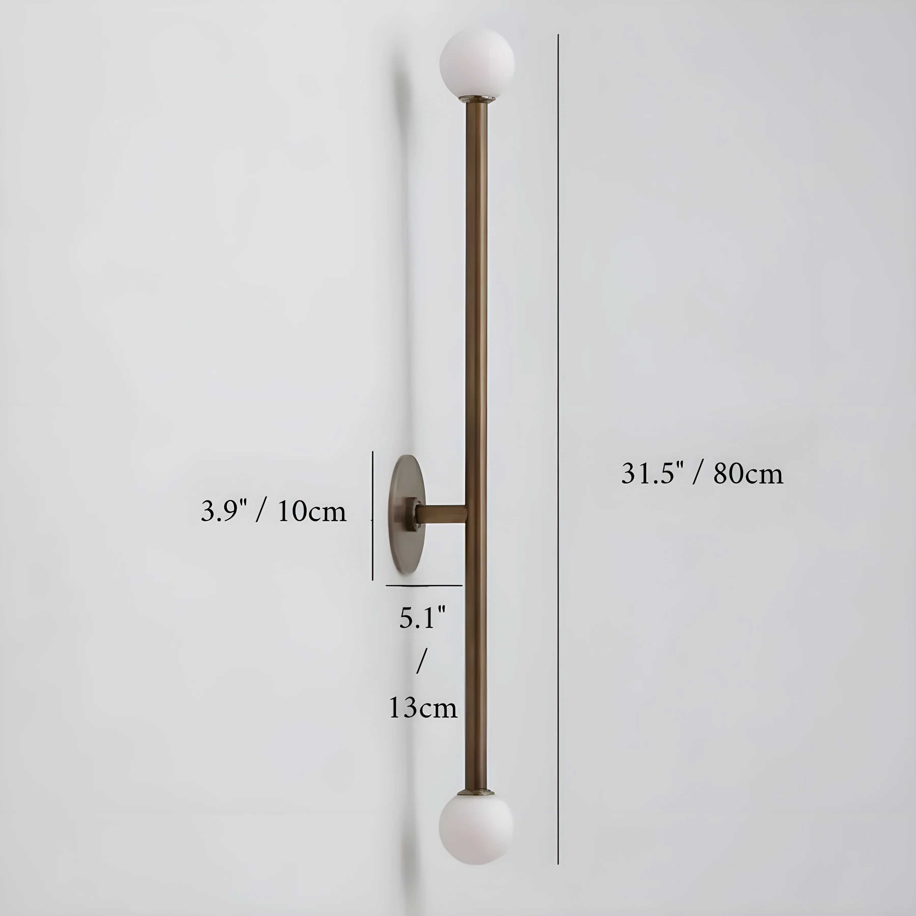 Retro Vertical Metal LED Wall Sconce for Living Room