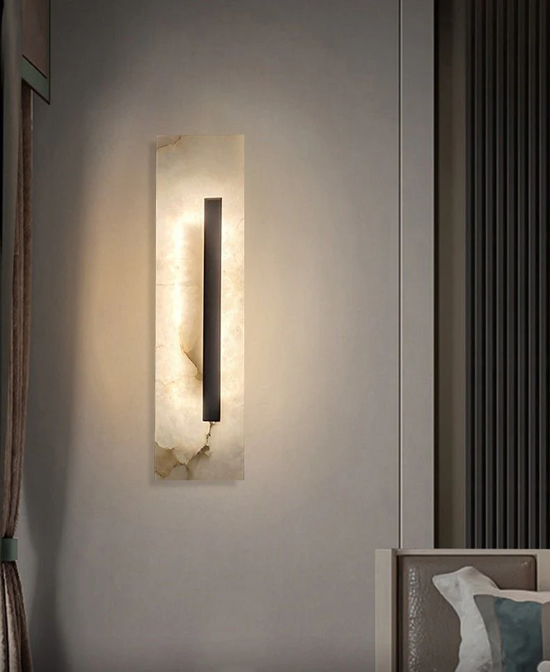 Luxury Marble Wall Lamp in Neo Chinese Style for Living Room, Bedroom