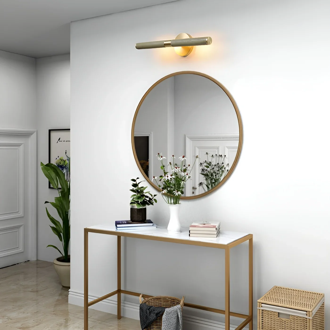 Modern Wall Lamp in the Futuristic Style for Bathroom, Bedroom