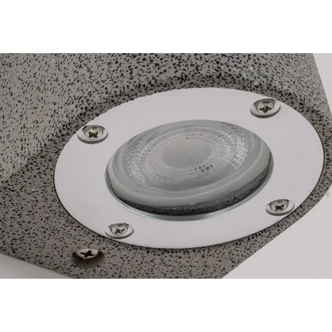 Architectural Microcement Outdoor Wall Light in Sandstone Finish