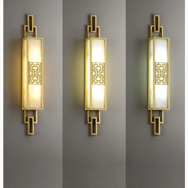 Luxury Copper Wall Lamp in Chinese Style for Bedroom, Living Room
