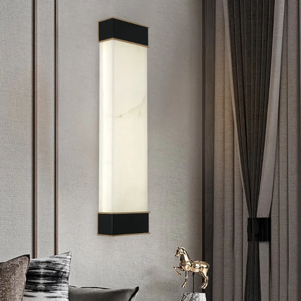 Mellingen | Rectangular Marble Wall Lamp in Minimalistic Style