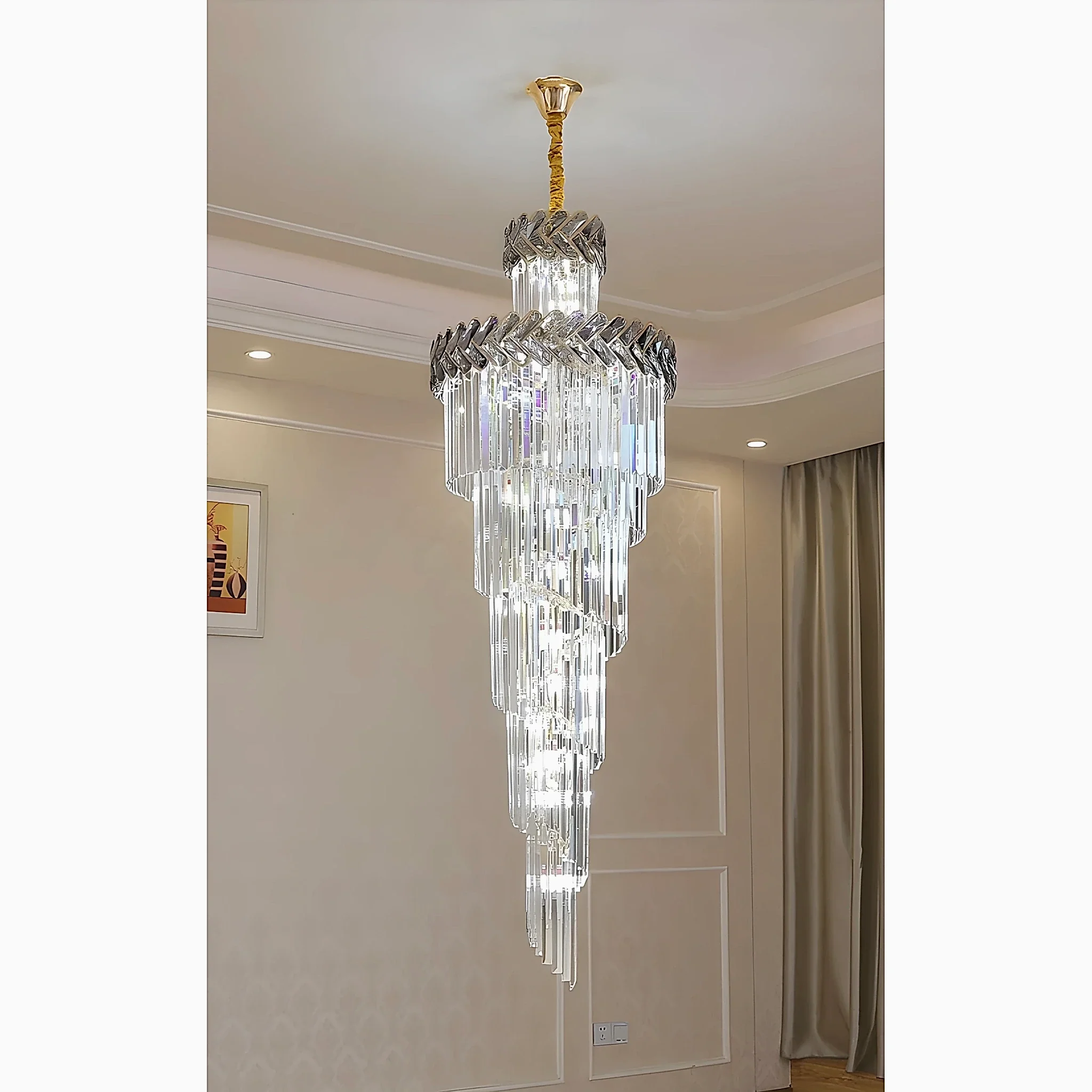 Crystal Cascade Chandelier 39.4