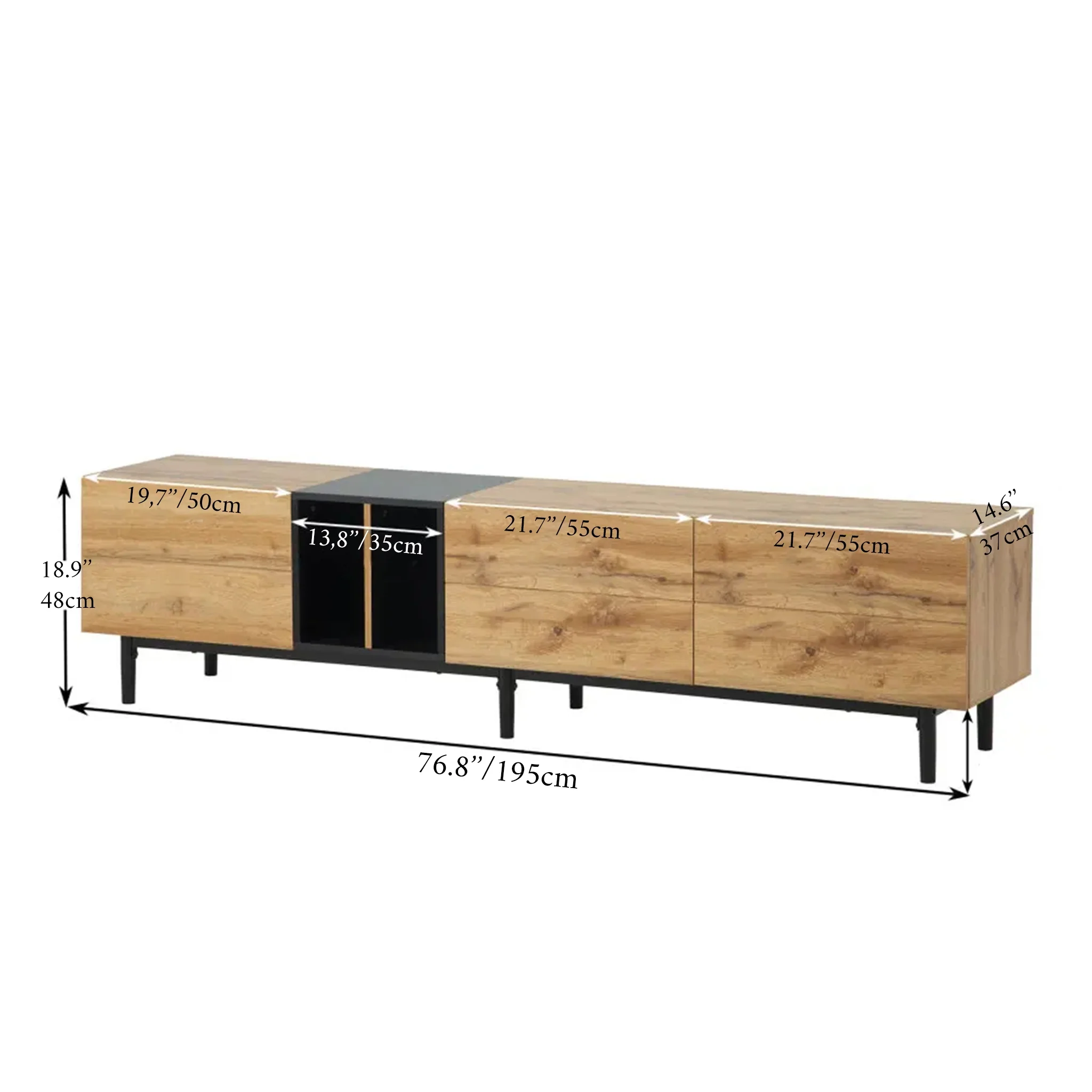 Durance | Modern Wooden TV Stand in Japandi Style