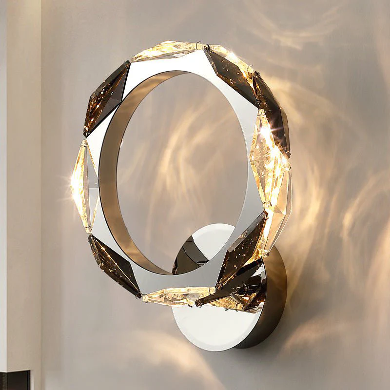 Neuchatel | Gold Wall Lamp in the Shape of Ring for Living Room