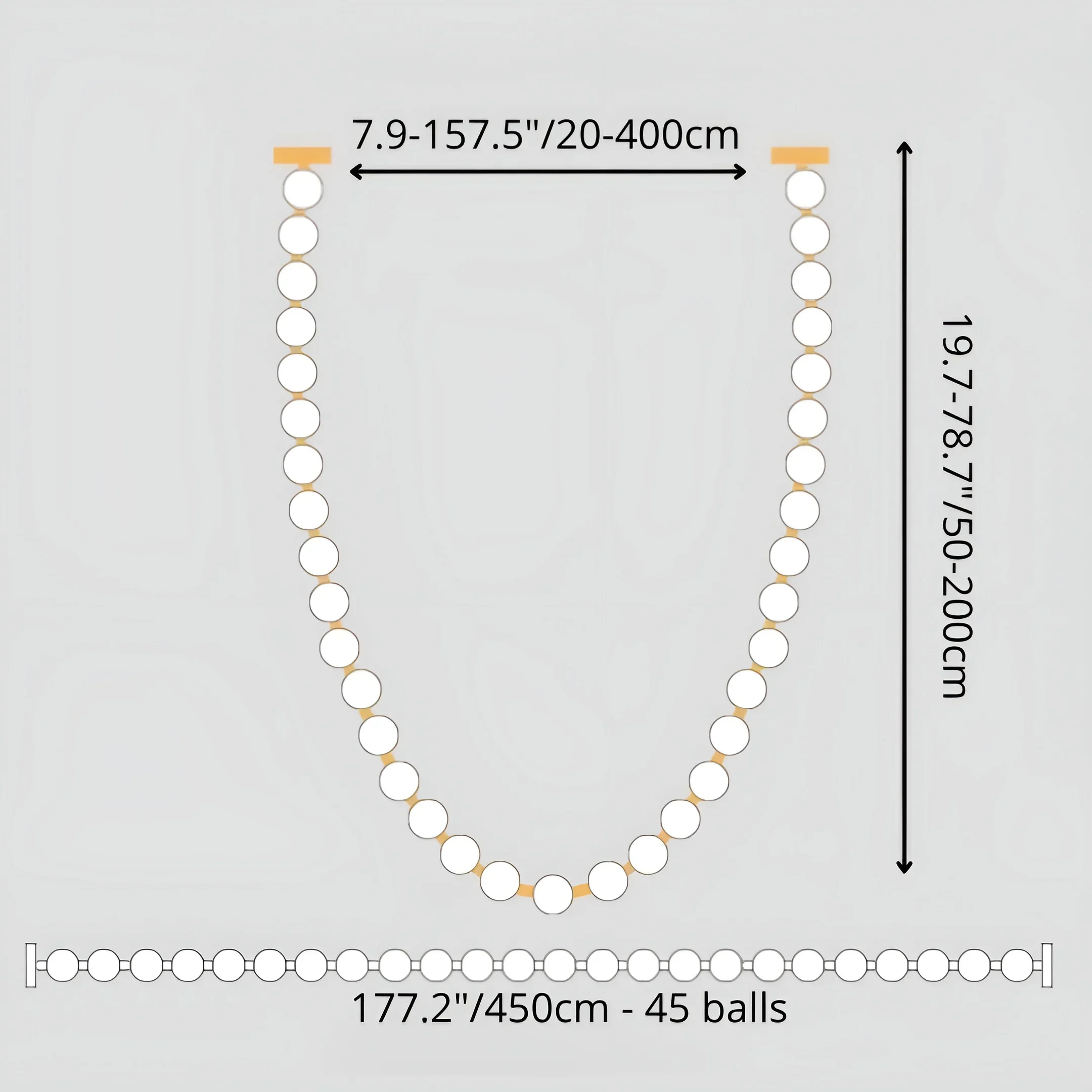 French Pearl Necklace Chandelier - Modern Staircase & Dining Light