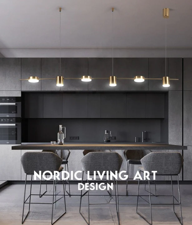 Seranon Minimalistic Black/Gold Pendant Lamp