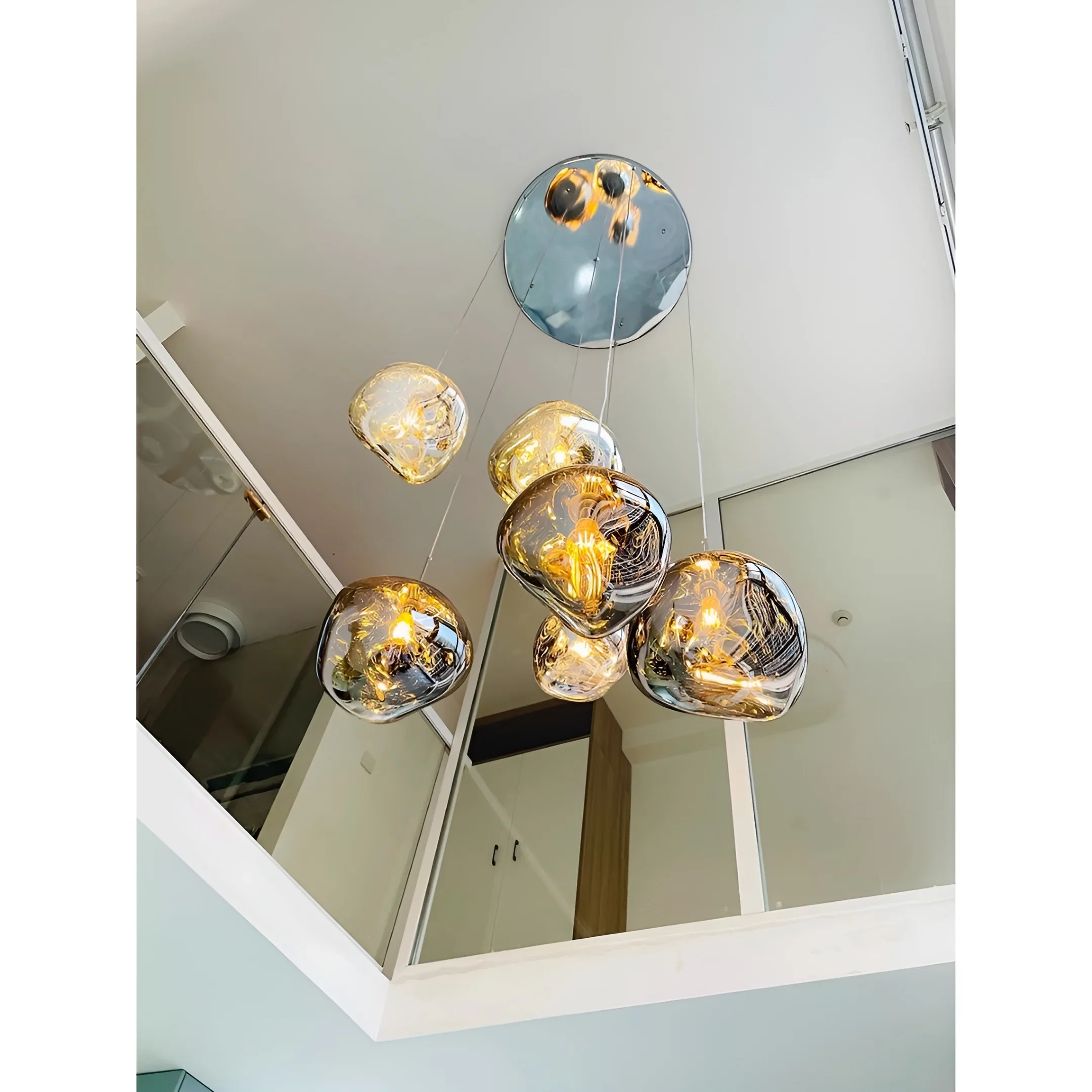 Modern LED Bubble Staircase Chandelier