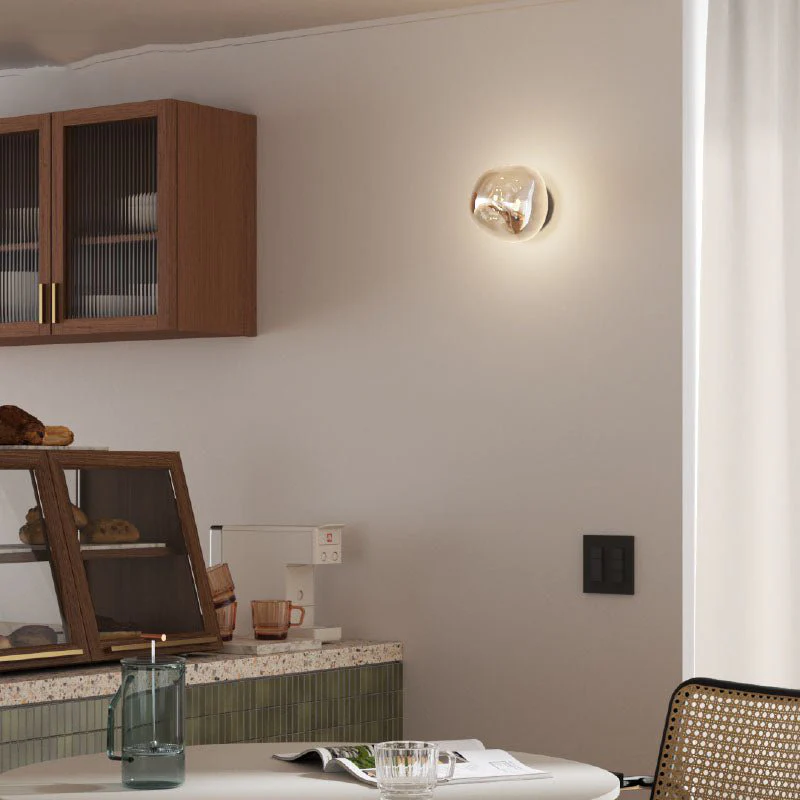 Creative Glass Wall Lamp in Ultramodern Style, Living Room, Bedroom