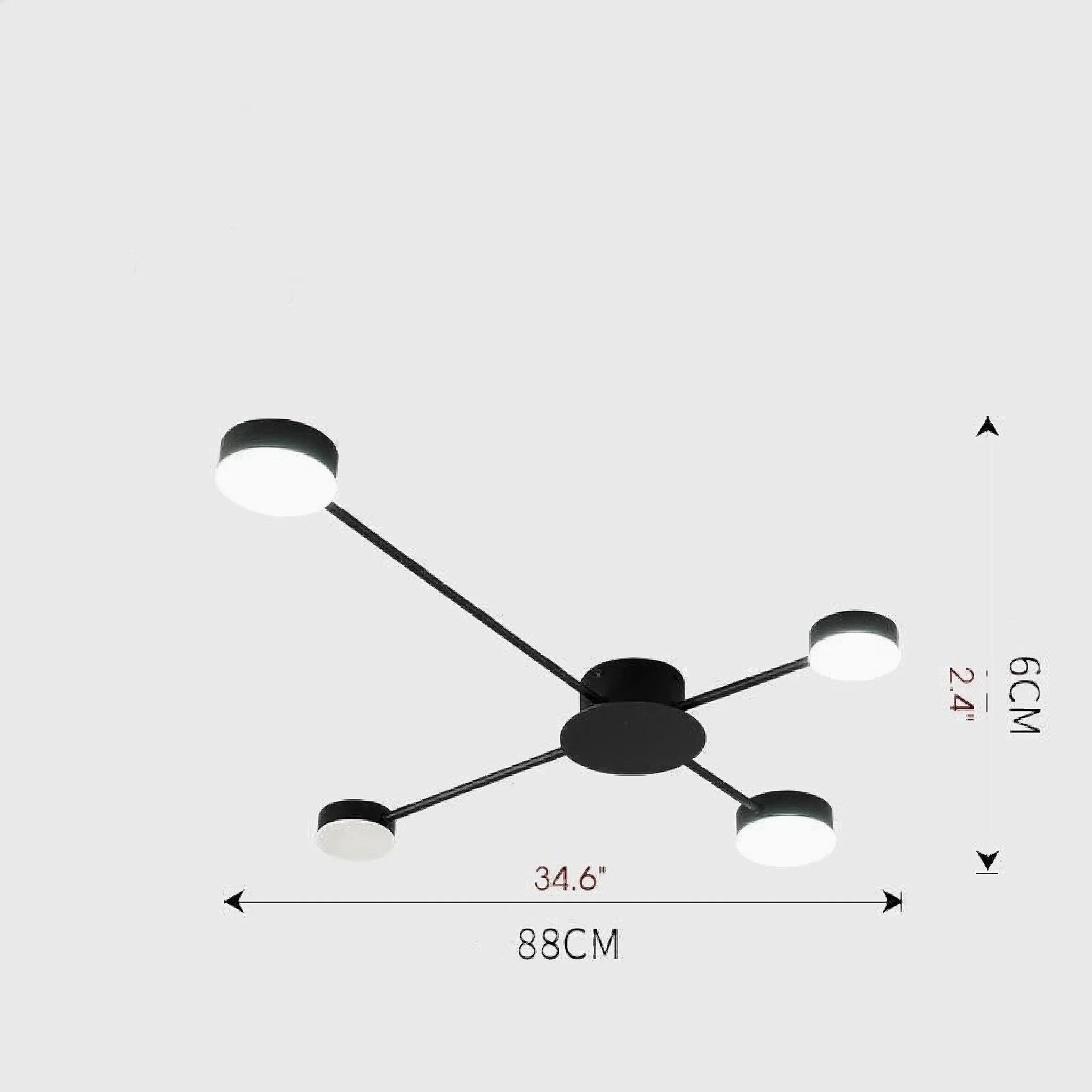 Carouge | Cruciform LED Ceiling Chandelier