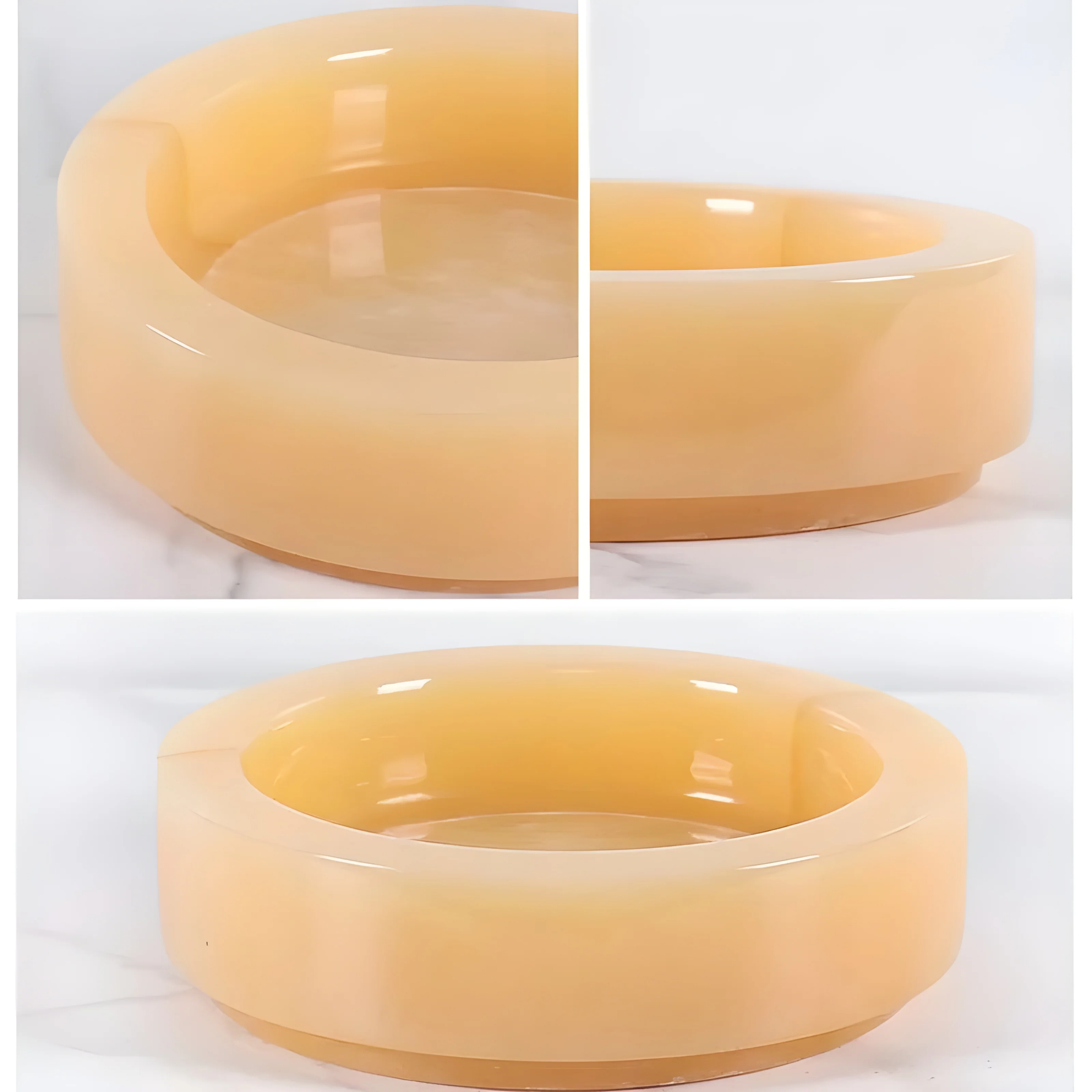 Natural Marble Beige Small Plant Pot