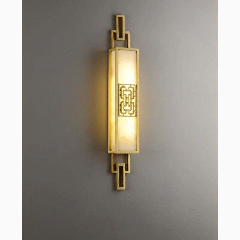 Luxury Copper Wall Lamp in Chinese Style for Bedroom, Living Room