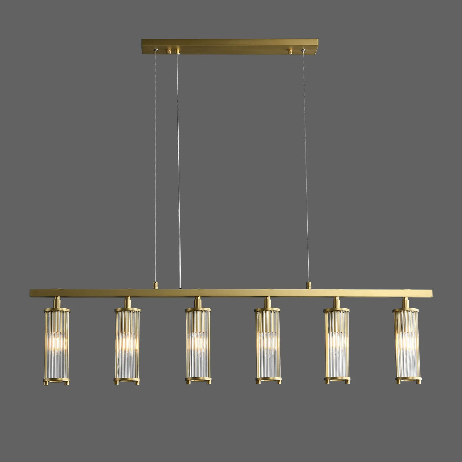Aurelia Brass Elegance Luxe Linear Chandelier