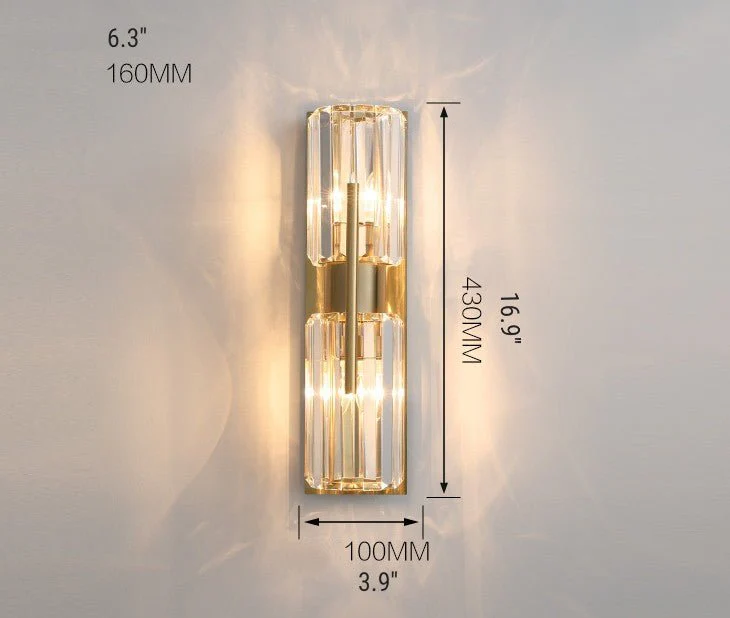 Luxury Crystal Wall Lamp in Chinese Style for Living Room, Bedroom
