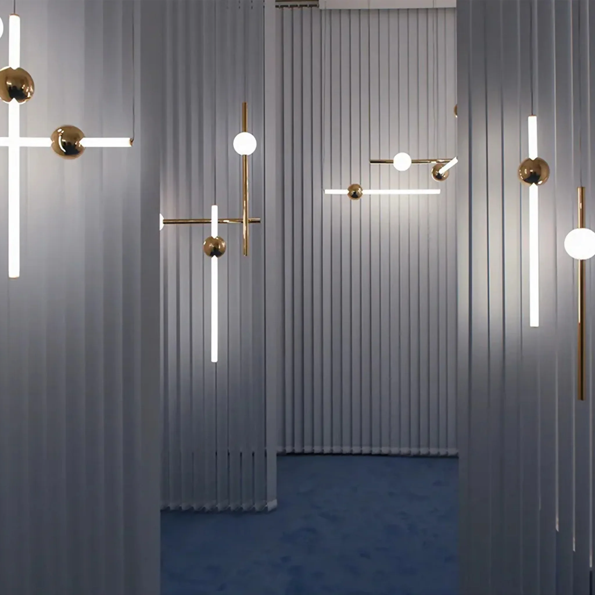 St. Gallen | Stylish Minimalistic Gold Chandelier