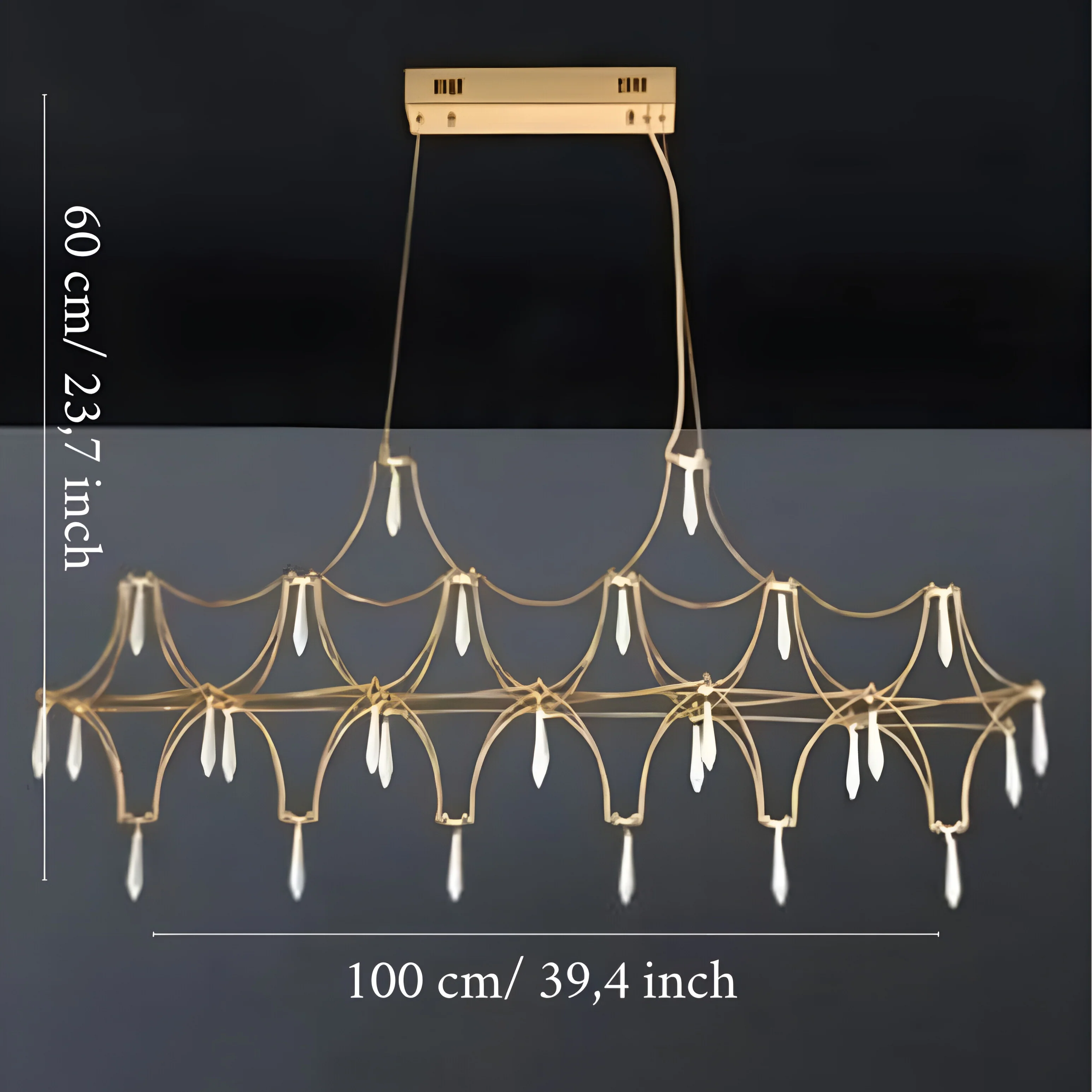 Albera Ligure | Lightning Art Chic Crystal Stainless steel Chandelier