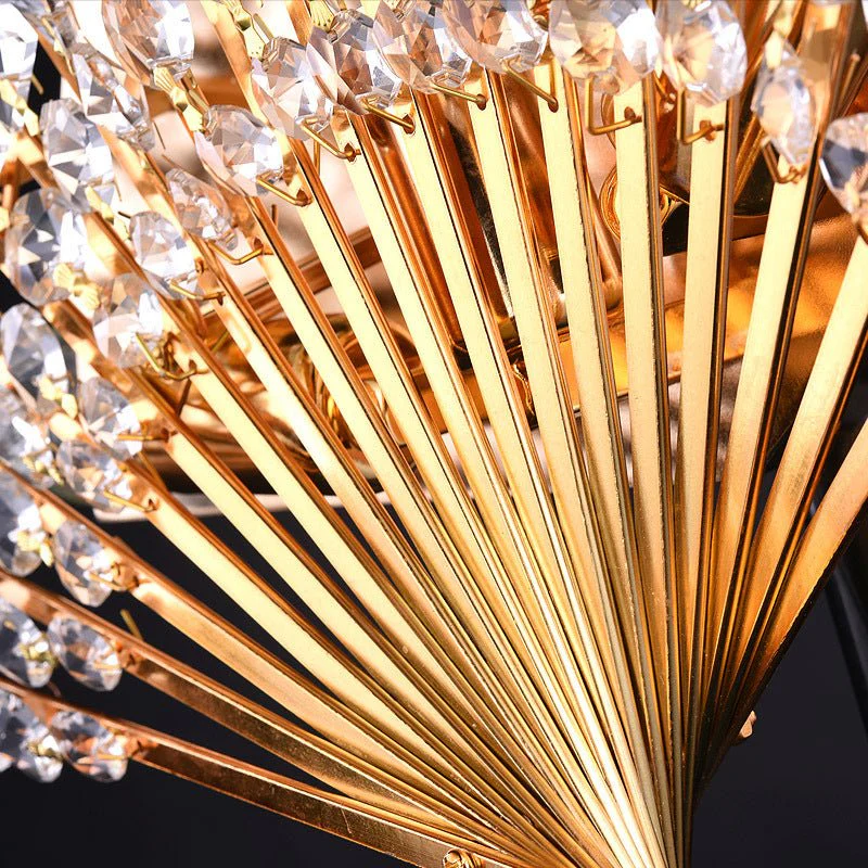 Luxury Golden Crystal Wall Lamp for Bedroom, Living Room