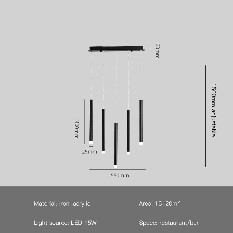 Burgdorf | Black Pendant Lamp in a Nordic Style for Kitchen