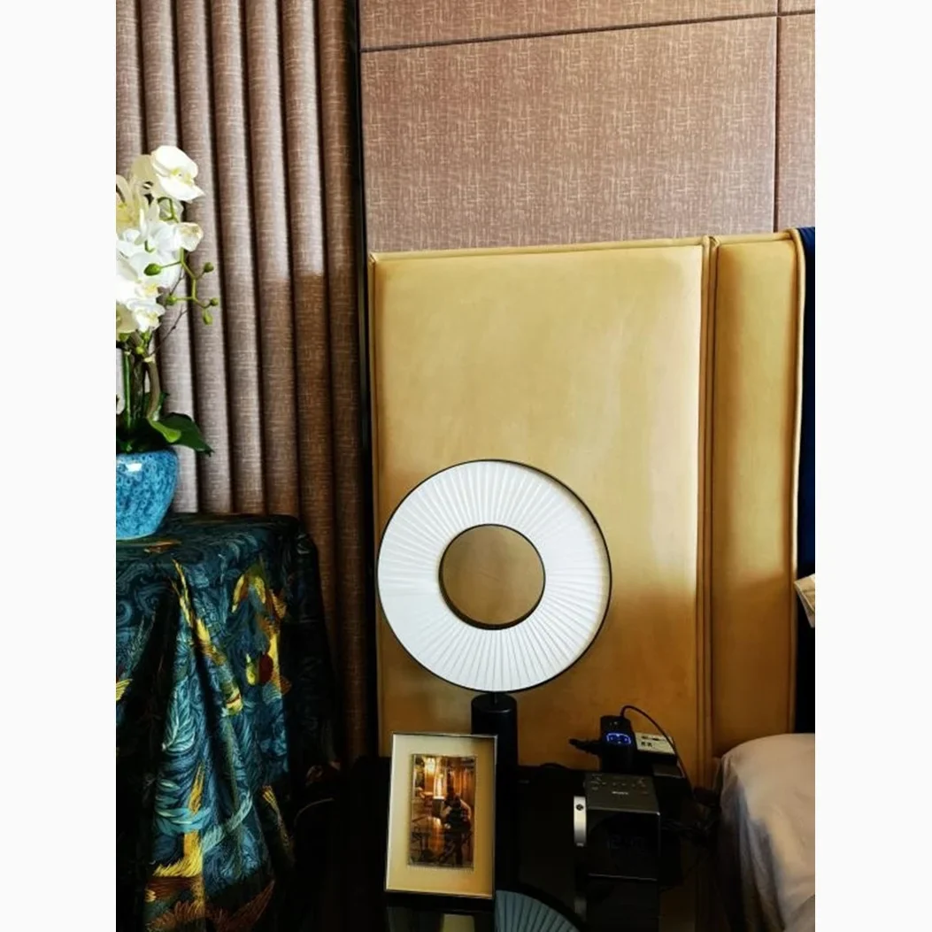 Granges-Paccot | Modern Minimalistic LED Table Lampshade With Fabric Pleats