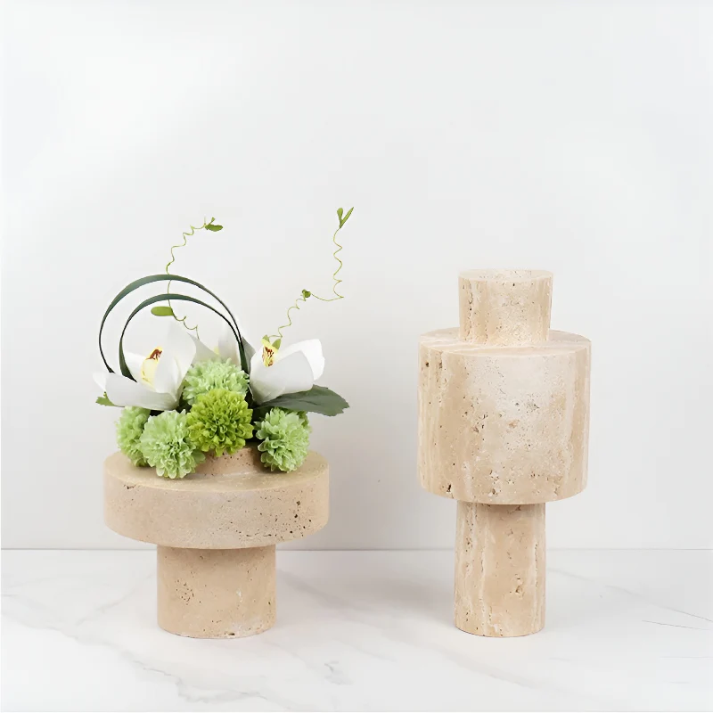 Modern Creative Travertine Vase For Bedroom