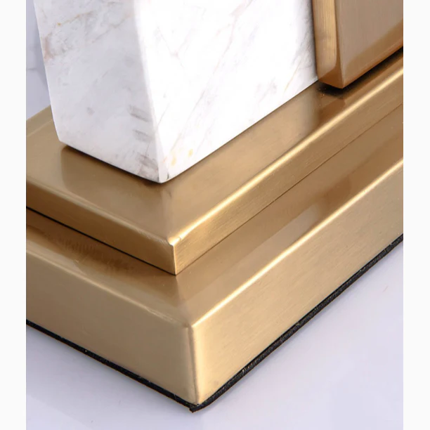 New Gray Marble LED Light Modern Fabric Table Lamp