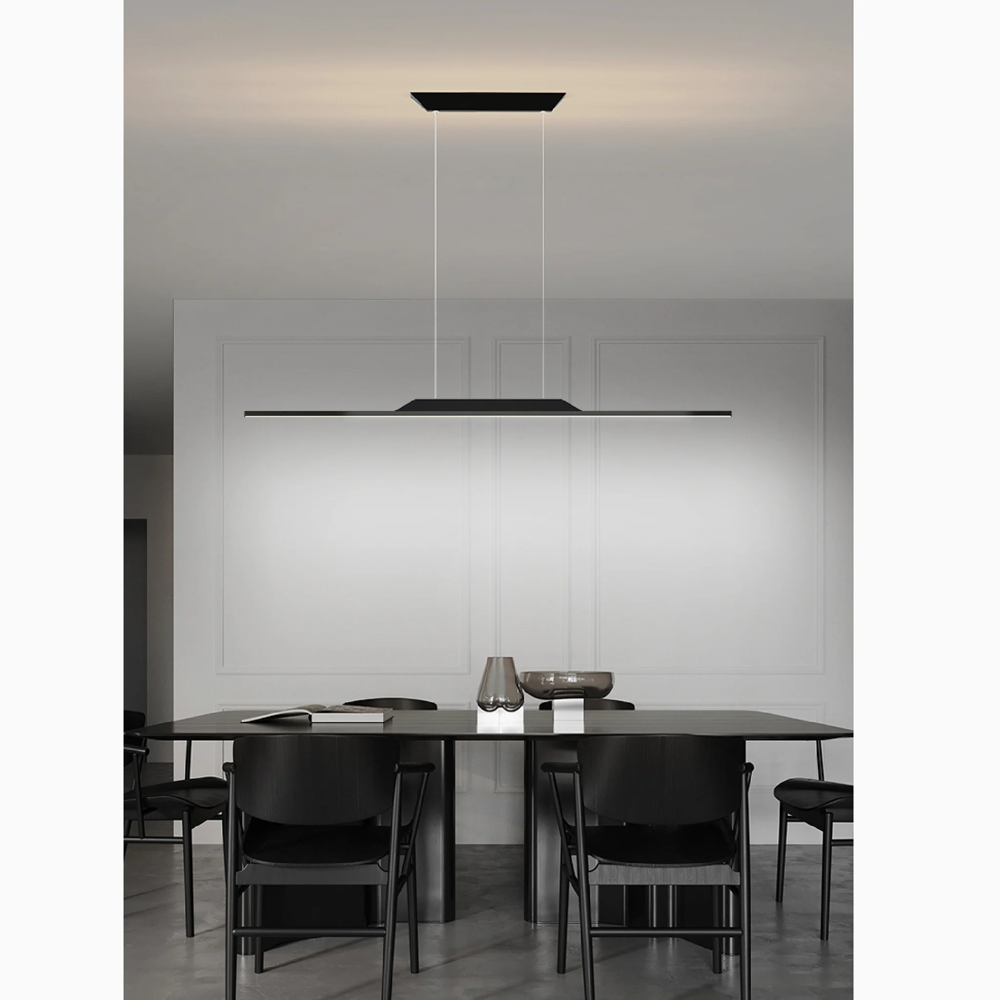 Corgemont | Gold/Black Chandelier in Minimalistic Style