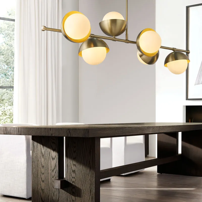 Chic Opal Glow Linear Chandelier