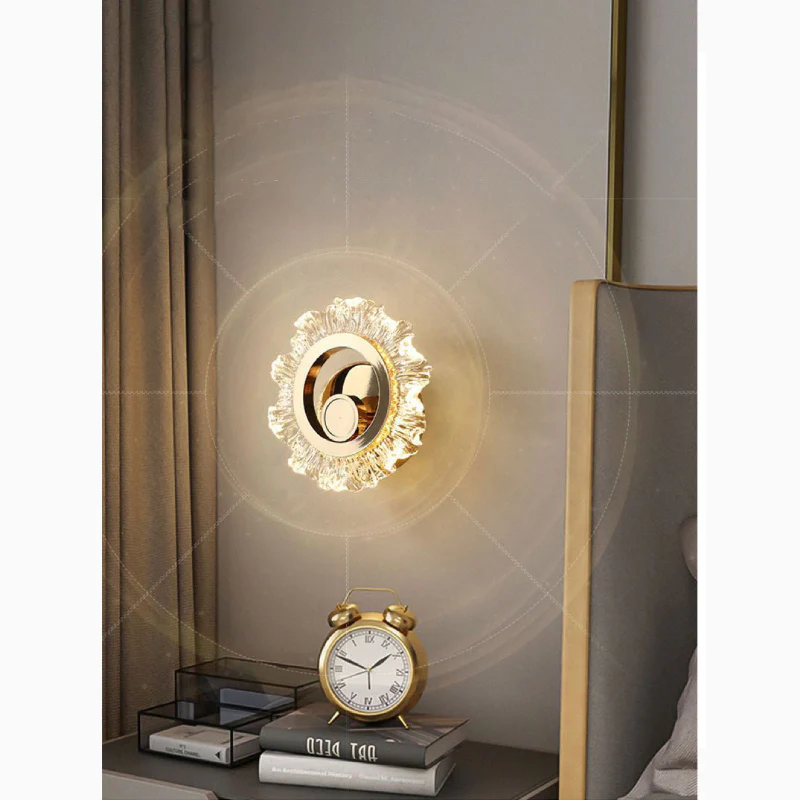 Luxury Wall Lamp in Shining Sun Style for Living Room, Bedroom