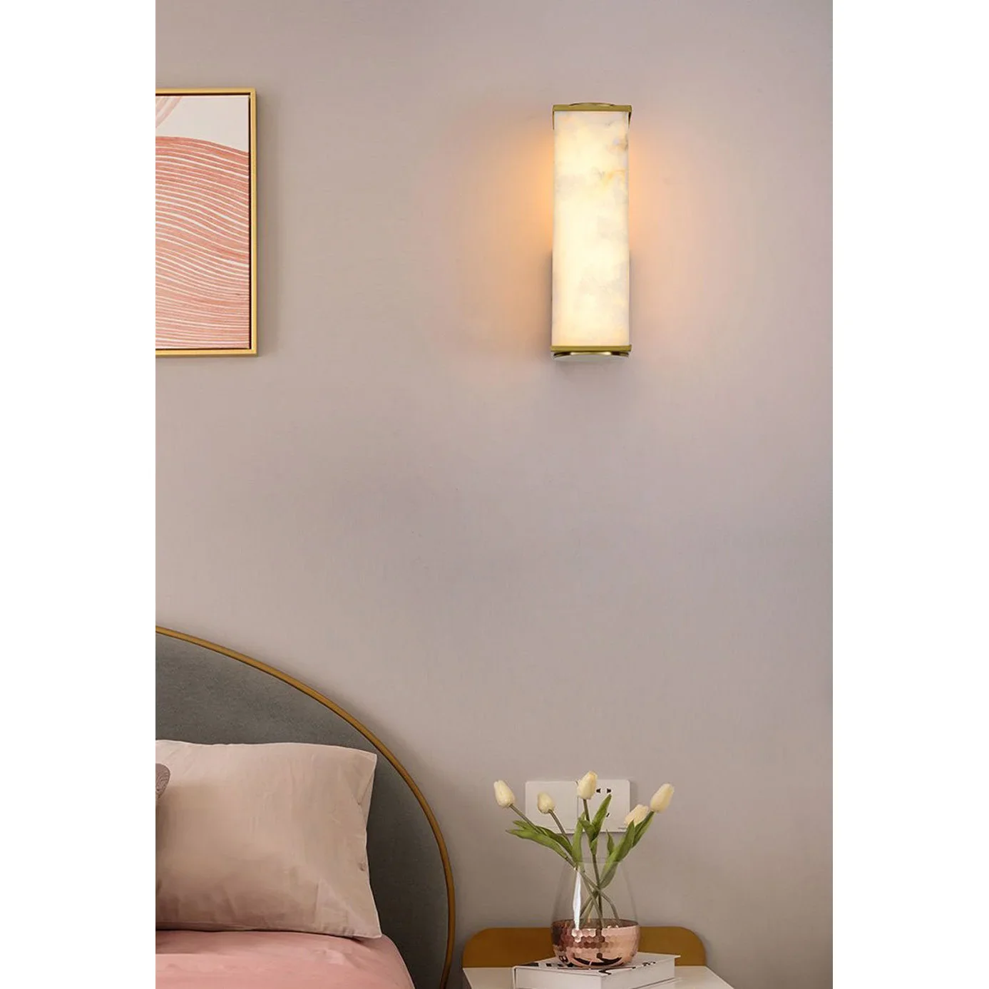 Modern Marble Wall Lamp in Fashionable Style, Living Room, Bedroom