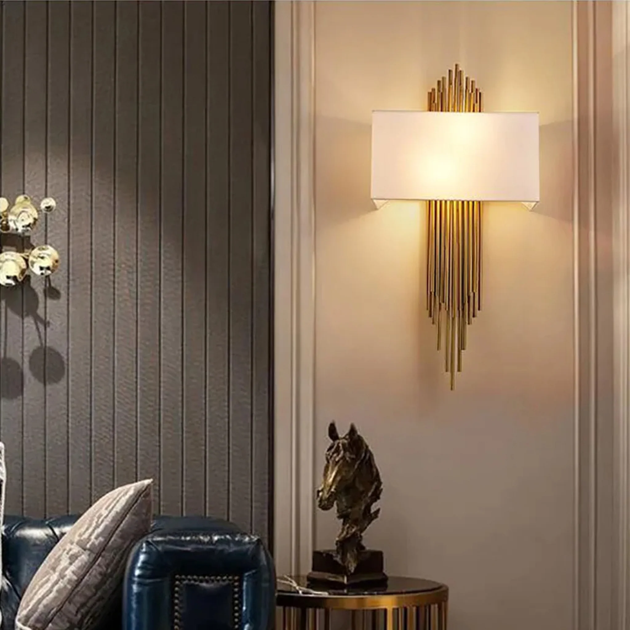 Stein am Rhein | Elegant Metal and Fabric Wall Sconce